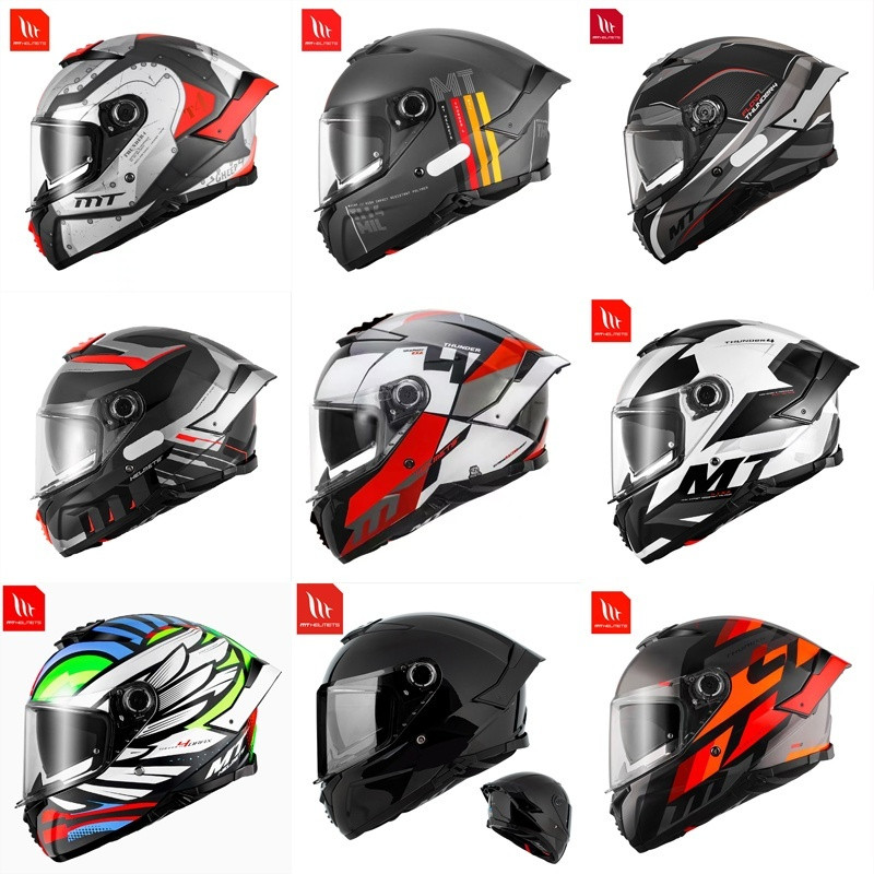 MT THUNDER4 SV Helmet Motorcycle Full Helmet Large Double Lens Large Tail