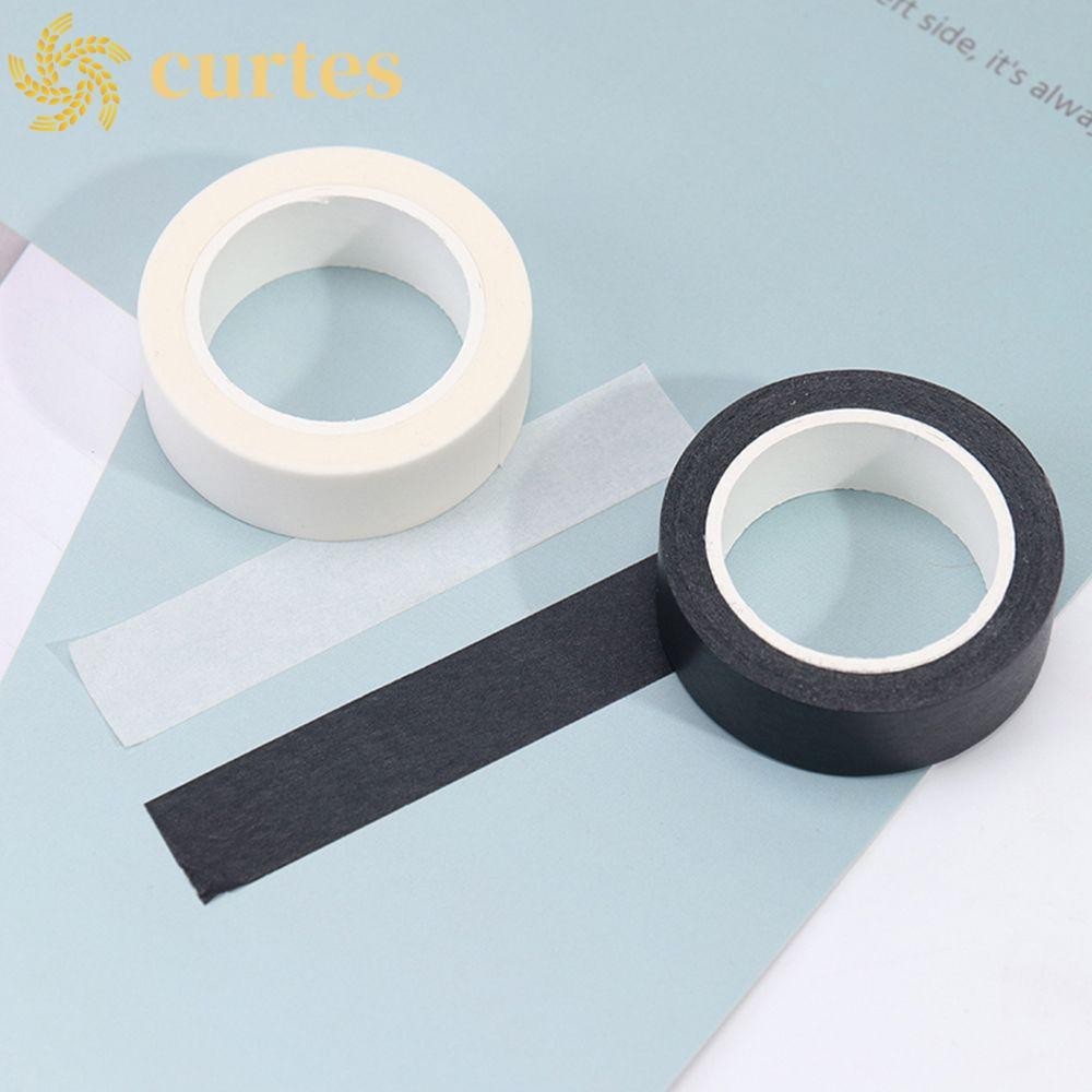 CURTES Adhesive Tape School Multi-function Home Renovation Sticker Scrapbooking Art Drawing Black Stationery