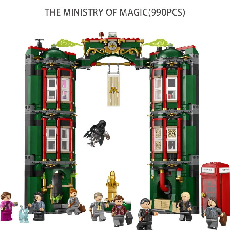 76403-The Ministry of Magic Harry Potter Series Building Blocks Children's Assembly Collection Gifts(990PCS)