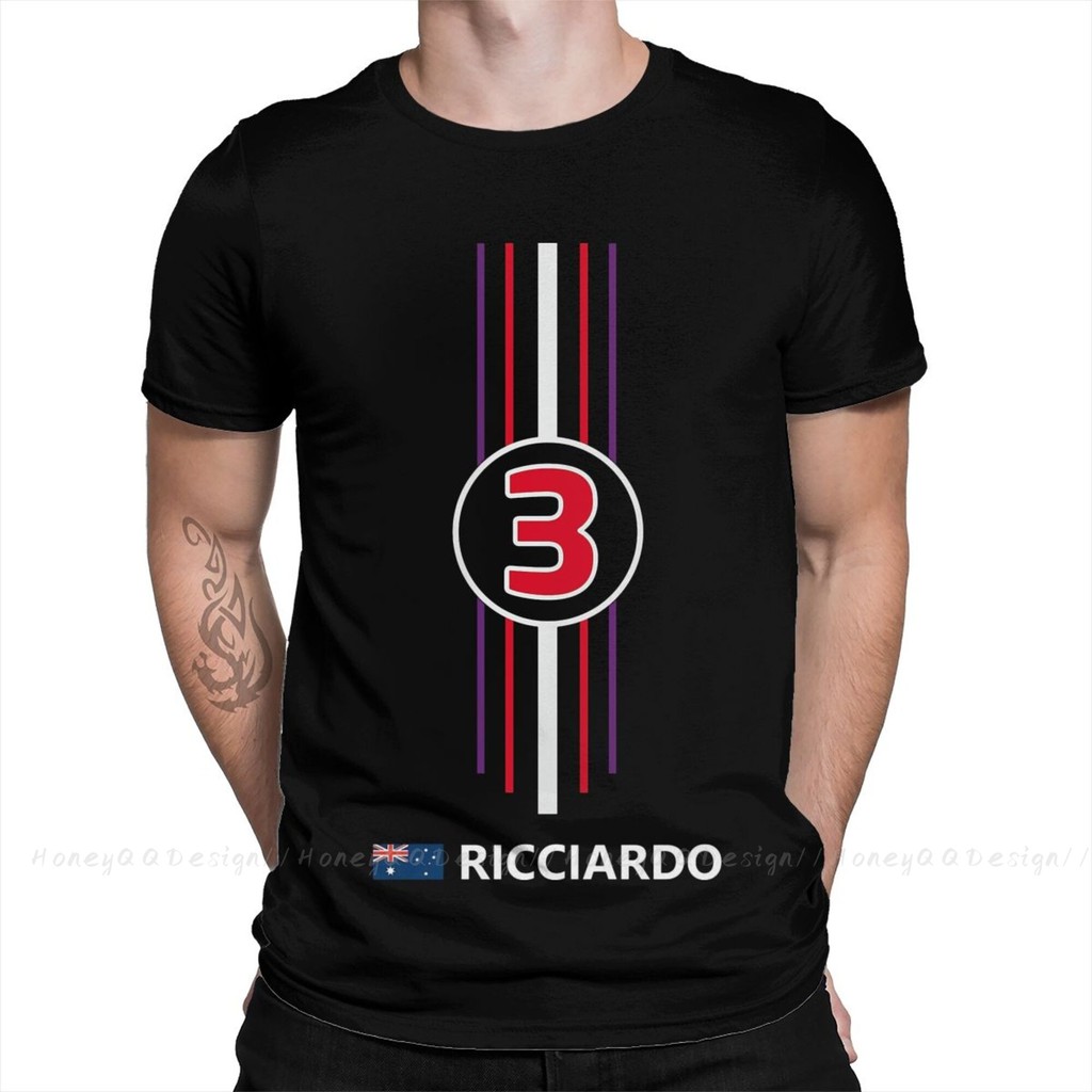 Men Daniel Ricciardo F1 TShirt #3 Ricciardo Pure Cotton O neck Tees Harajuku Adult Shirt Oversize