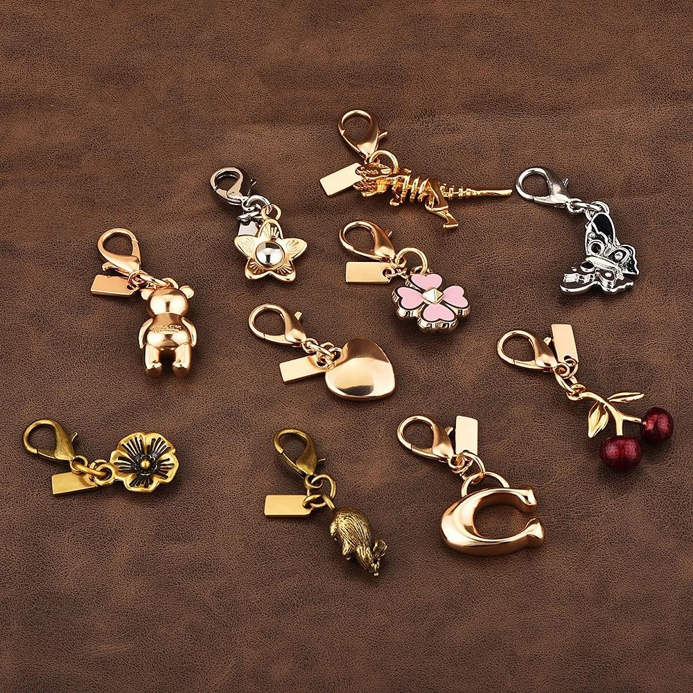 Cherry Keychain Cute Bag Charm Keyring Car Key Charm Premium Bag Pendant Golden Bear Red Butterfly Backpack Pendant Jewelry Gift For Women