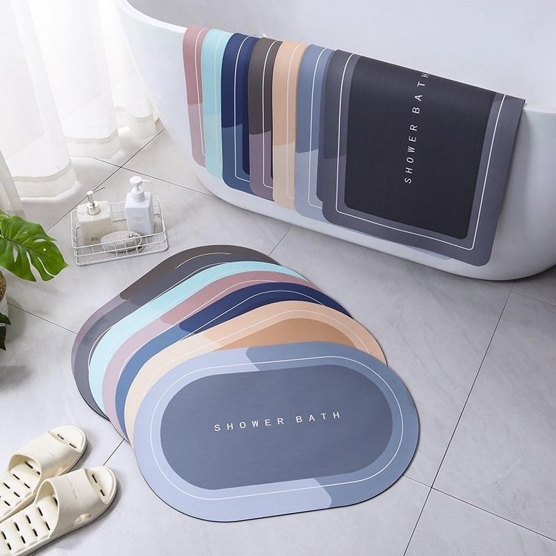 High quality Super Water Absorbent Silicone Floor Mat (40x60cm) - SP Velvet Anti-Slip Rubber Floor Mat