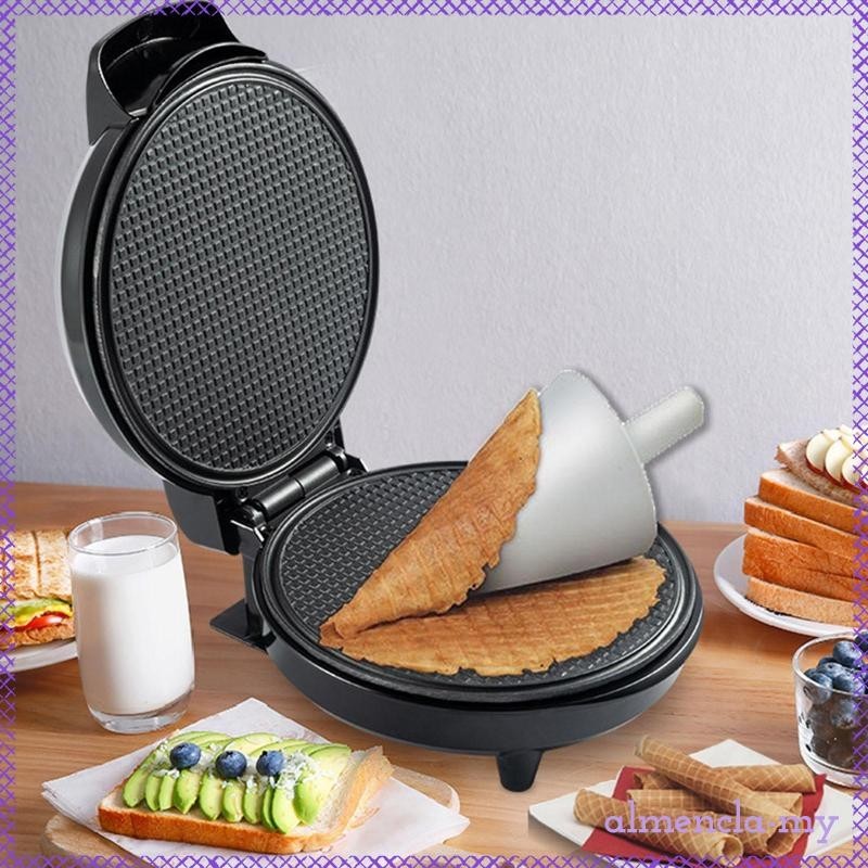 [AlmenclaMY] Waffle Cone Maker Household Nonstick DIY Ice Cream Waffle Maker Egg Roll Machine Egg for Baking Kitchen Breakfast Home