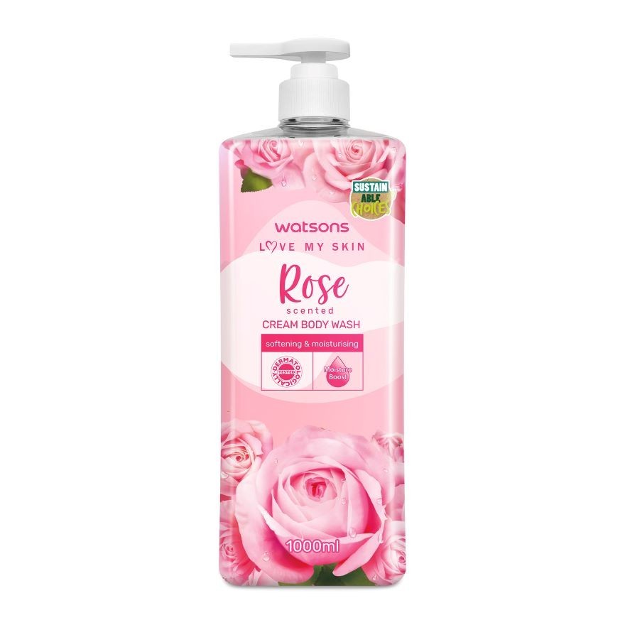 Watsons Rose Cream Body Wash (1000ml)