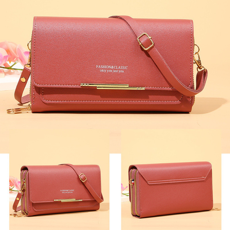 2024 Ladies Wallet Large-Capacity Large-capacity Multifunctional Mesterbody Body Shopstick Mid-length Coin Bag Mobile Phone Long Wallet