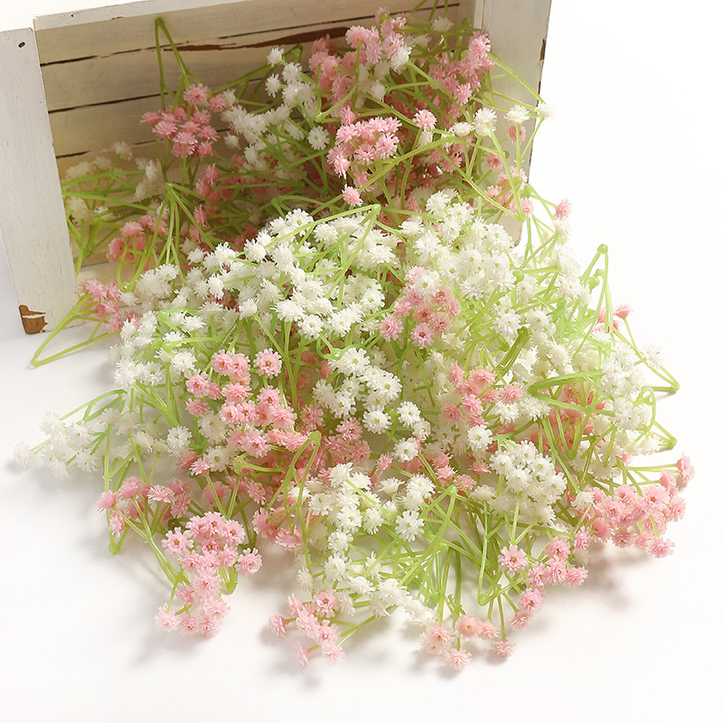 10Pcs Babies Breath Artificial Flower Plastic Gypsophila DIYFloral Home Wedding Decoration Fake Flower