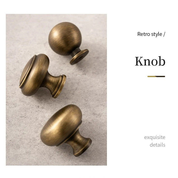 Food Utensil Antique Brass Cabinet Handle Backplate Solid Bronze Vintage Wardrobe Pull Kitchen Cupboard Door Knobs Fu... - Image 4