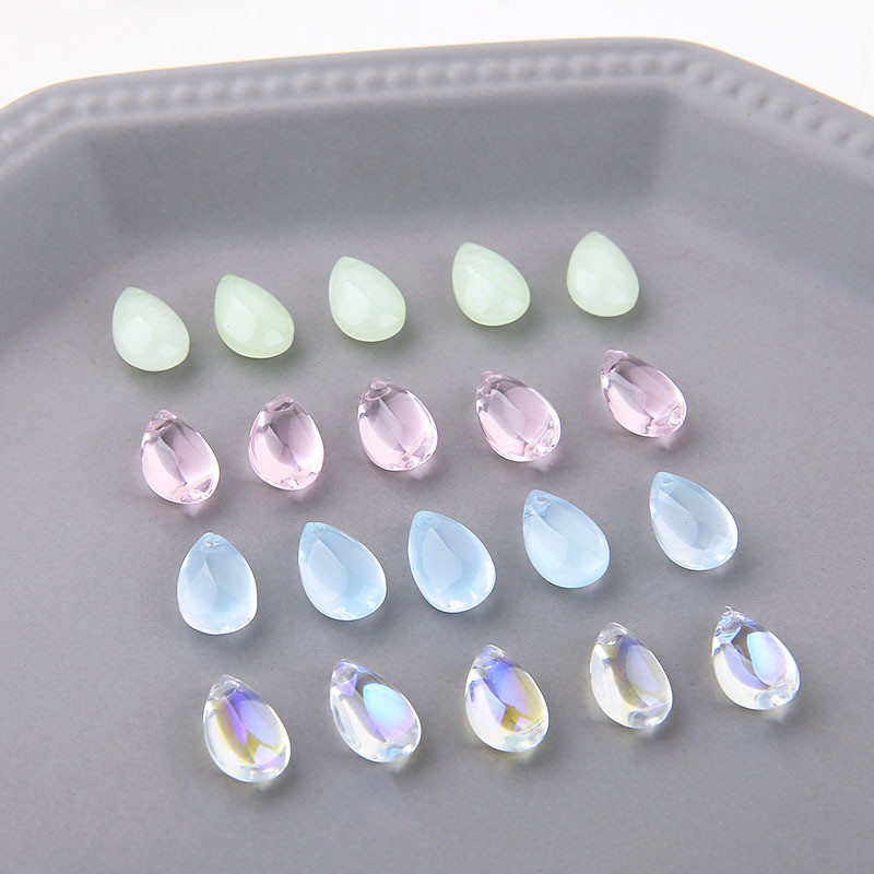 Glass Crystal Mermaid Tears Transparent Water Drop Pendant DIY Handmade Jewelry Earrings Hairpin Hair Accessories Accessories Materials