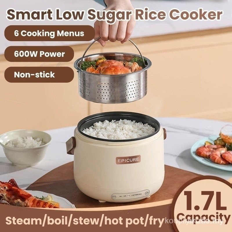 Low-Sugar Non-Stick Cooker Dormitory Household Drain Water Reduced Sugar Sugar-Free Rice Cooker Electric Cooker Mini Rice Cooker rice cooker small mini periuk nasi periuk KX6N NZ0Z