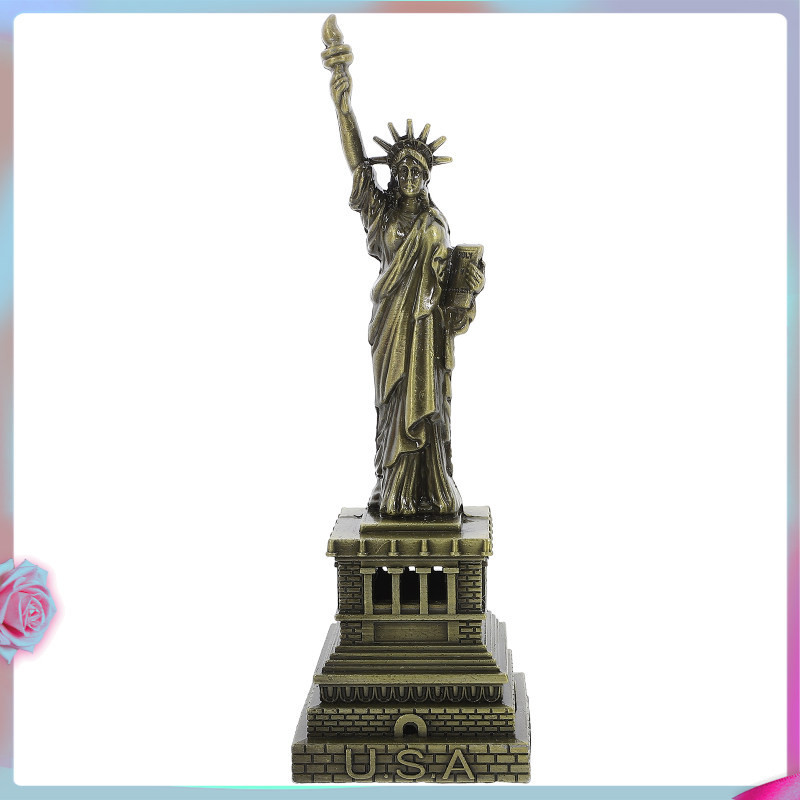 【Ready Stock】 Mini Figurine Vintage Decor Statue American of Liberty Desktop European Style Patriotic Gift ylidaiuan