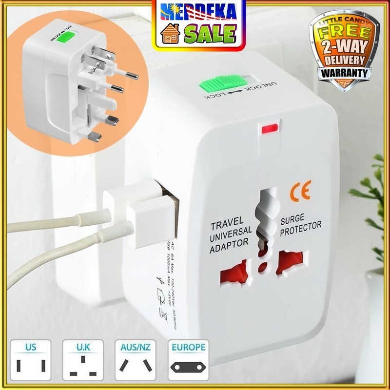 Universal Travel Adapter Plug All In One International Worldwide Travel Adaptor Plug Socket For CN/EU/UK China Converter