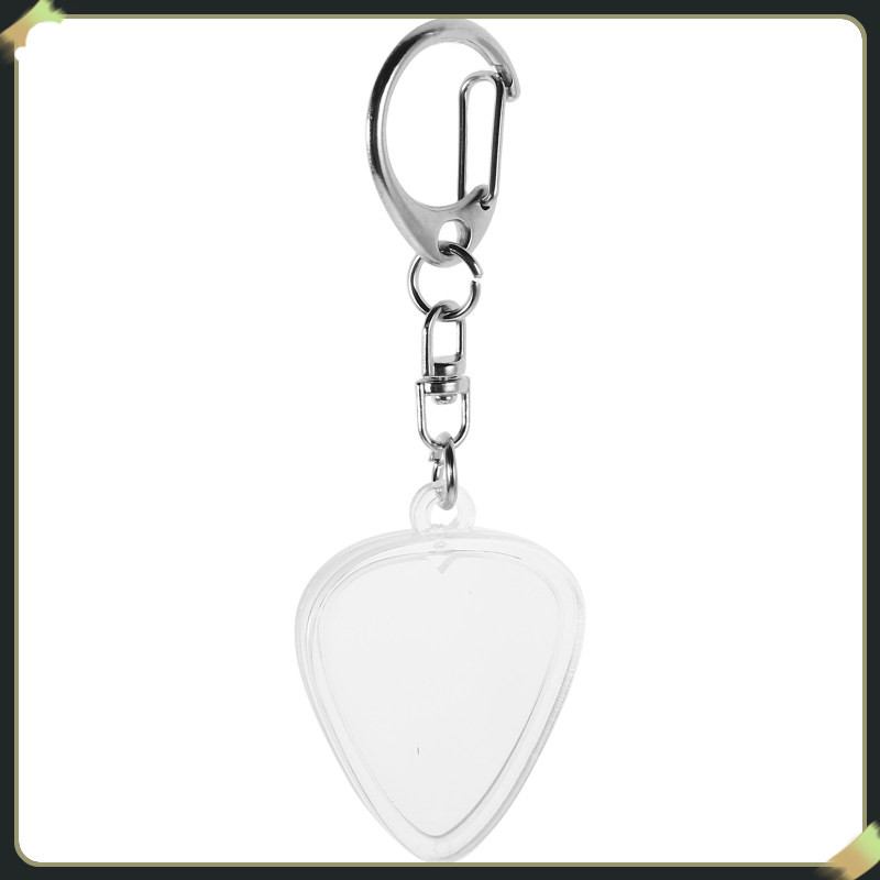 【Ready Stock】 Transparent Guitar Pick Case: With Heart Keychain Clear Guitar Pick Holder For Easy Access Guitarists And Music liyuanddi