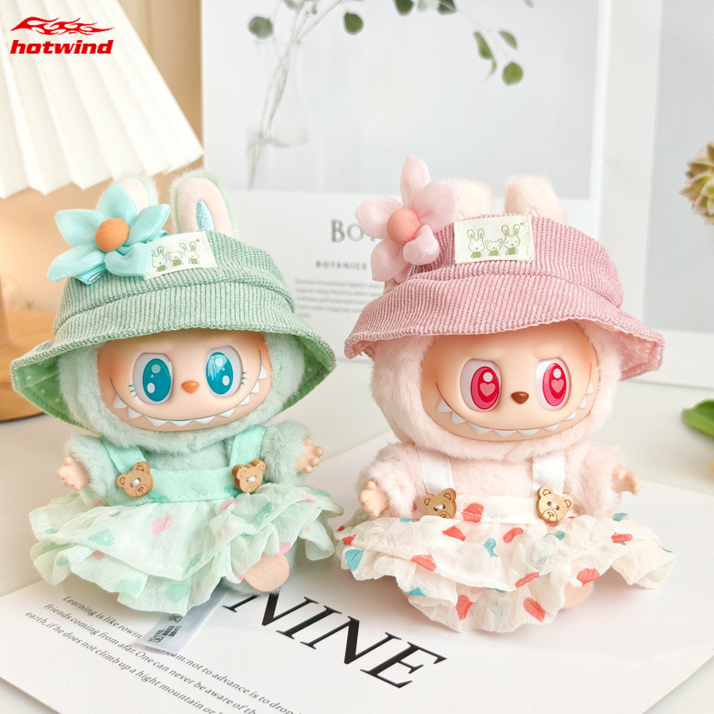 For Labubu v2 sitting  Doll labubu Clothes Dress Doll Clothes Color Match Hoodies Dolls Accessories Cute Decoration grateful