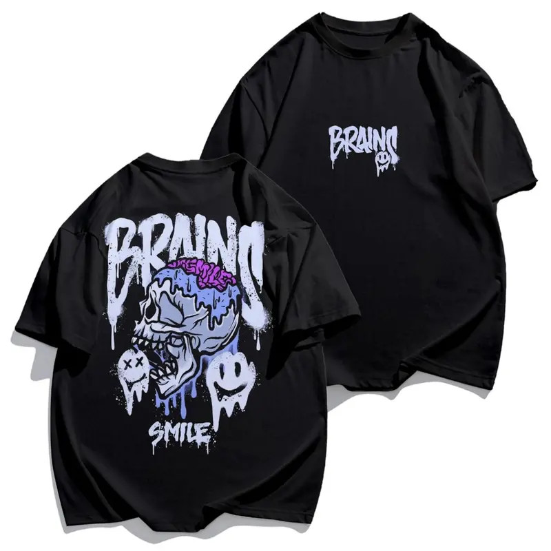 New Arrival Streetwear Tshirts Cool Graphic Print 200gsm Cotton Unisex Short Sleeve Oversized Design (S-XXXL)