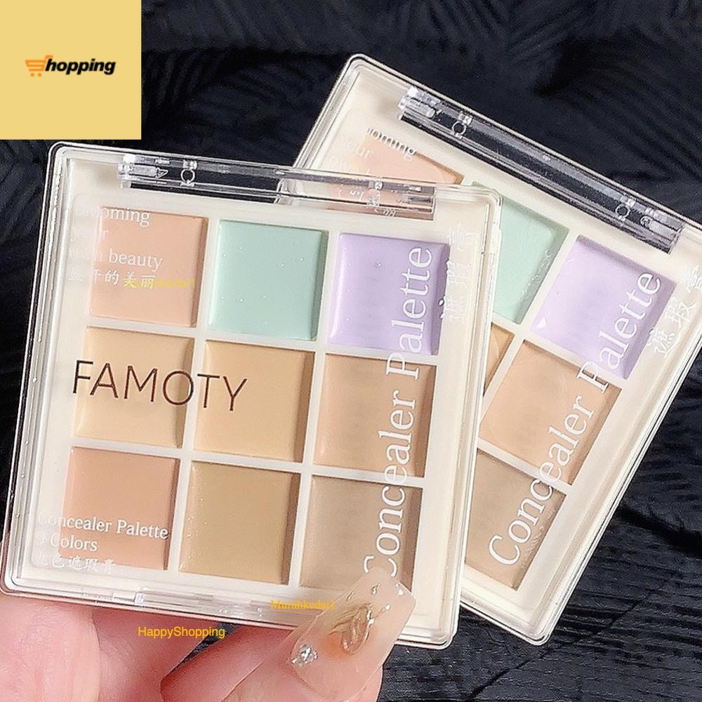 MK1  9 Colors Face Concealer Highlighter Spotty Acne Print Dark Eye Circles Tear Gap Brightening Skin Tone Long-lasting