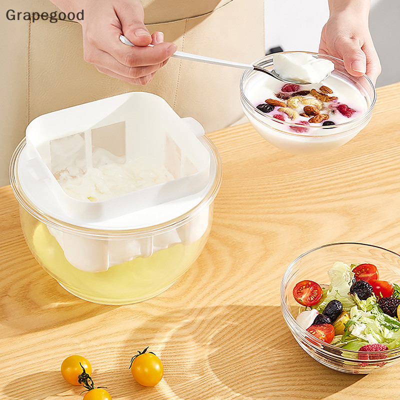 Grapegood Coffee Yogurt Filter Maker Self-Made Greek- Yogurt Soybean Milk Cheese Whey Separator Water Draining Fine Mesh Strainer Nice