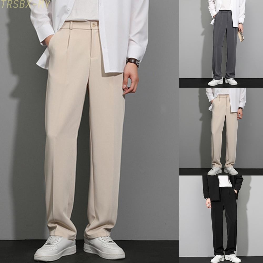 Cropped Casual Pants All Season Wear Casual Workplace Attire Medium Waist Design