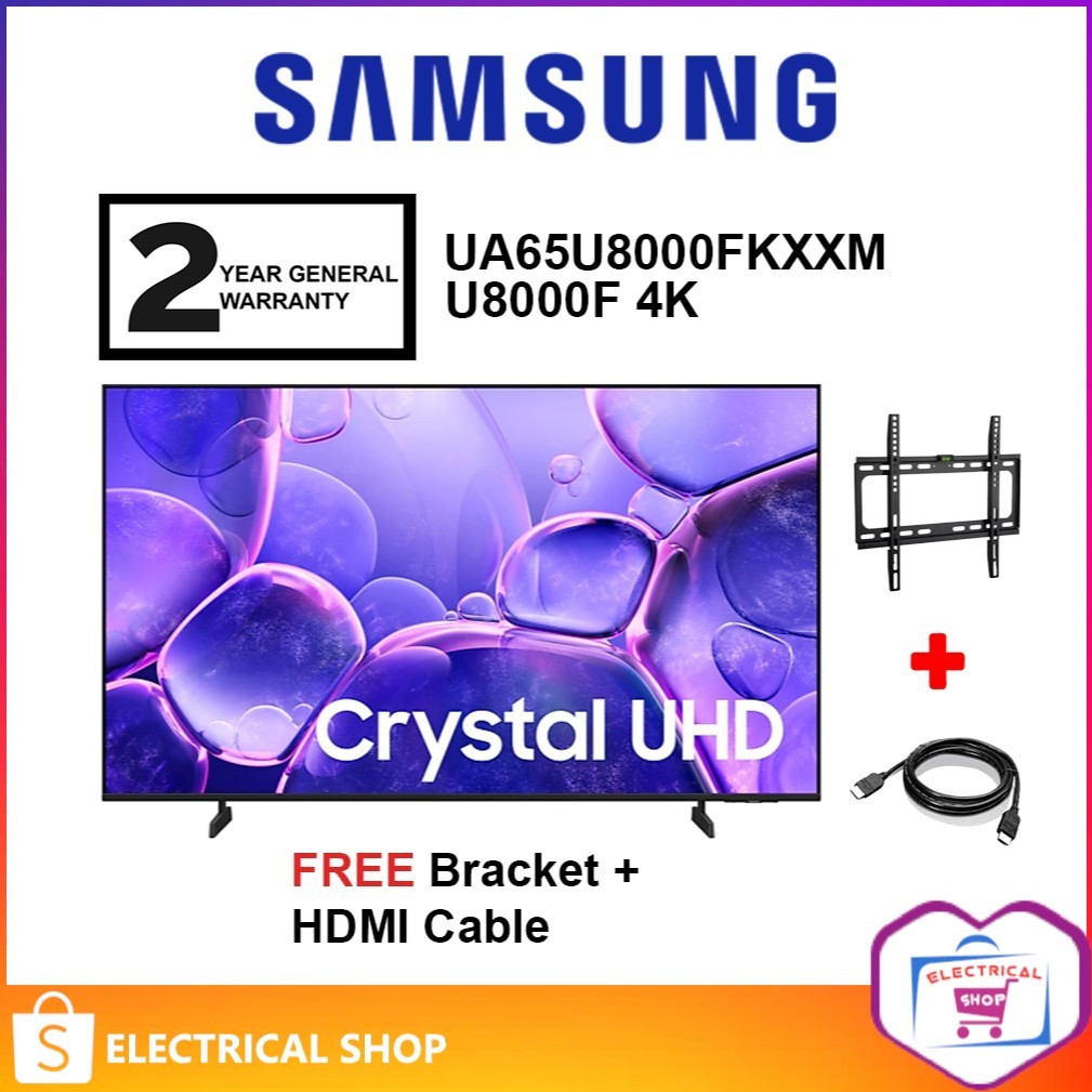 SAMSUNG 65" UA65U8000FKXXM U8000F / LH65BEFHVGKXXM 4K Smart TV (3 YEARS WARRANTY) Television (FREE HDMI CABLE & BRACKET)