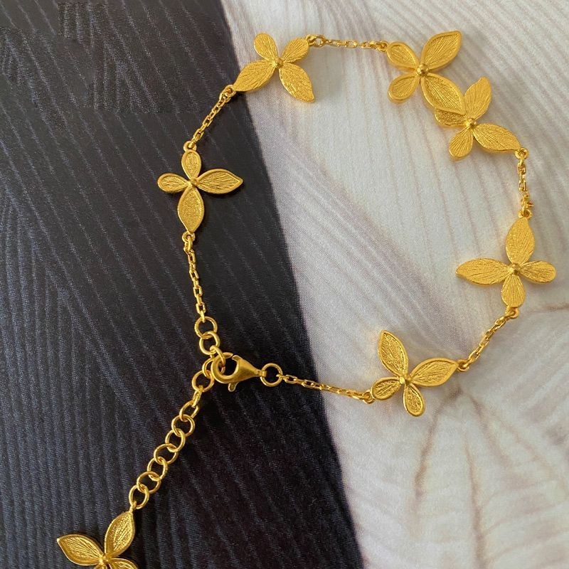 Little Red Book Gold Color Bracelet Flying Butterfly Ancient Method Bracelet Fashionable All-Match Style Ladies Little Red Book Gold Color Bracelet Flying Butterfly Ancient Method Bracelet Fashion All-Match Style Ladies 7.10