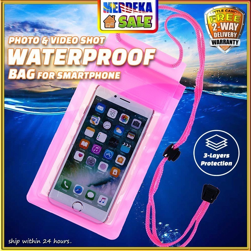 Universal 3 Layer Waterproof Phone Cover Pouch Bag Ultra Safe Cases For Smartphone Water Sport, Photo & Video Underwater