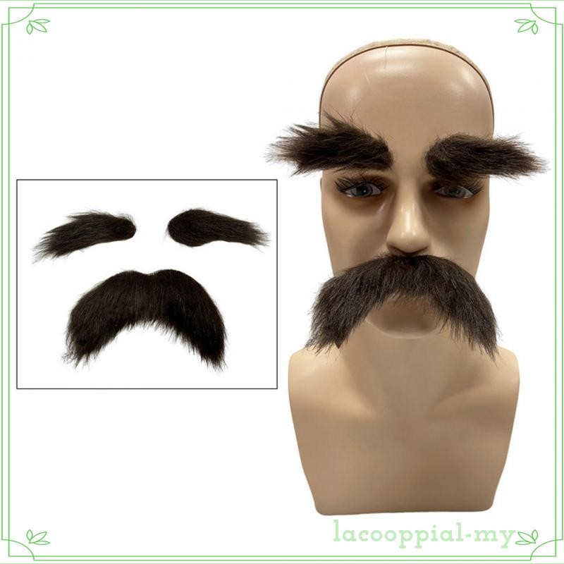 [LacooppiafeMY] Eyebrows Kits Decoration Disguise Supplies Self Adhesive Fake Mustache Set