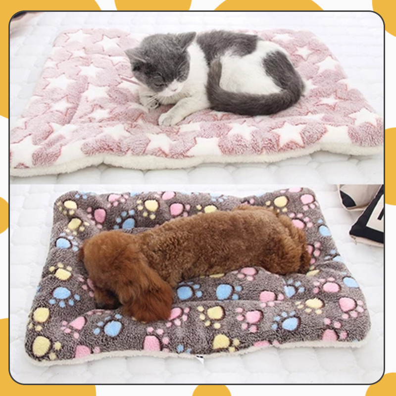 Pet Plush Soft Cat Dog Bed Blanket Sleeping Mat Katir Tilam Kucing Tidur Washable Dog Cushion