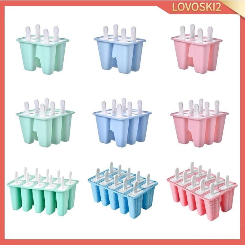 [LovoskiacMY] DIY Ice Lolly Cream Molds Ice Tray Silicone Ice Cream s Molds Tray Easy Release Ice Cream Maker Mould