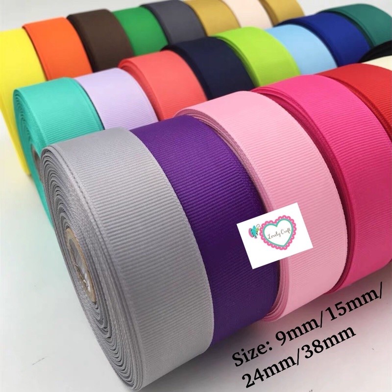 Grosgrain Ribbon 9mm 24mm (1roll) /Reben Grosgrain/罗纹织带螺纹带丝带