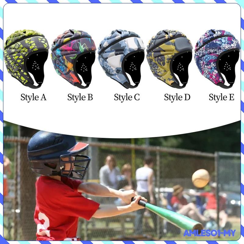 [AmlesoaeMY] Rugby Helmet, Rugby Headgear, Gear, Rugby Head Guards, Rugby Cap for Goalkeeper Hat, Riding, Sports, Playing