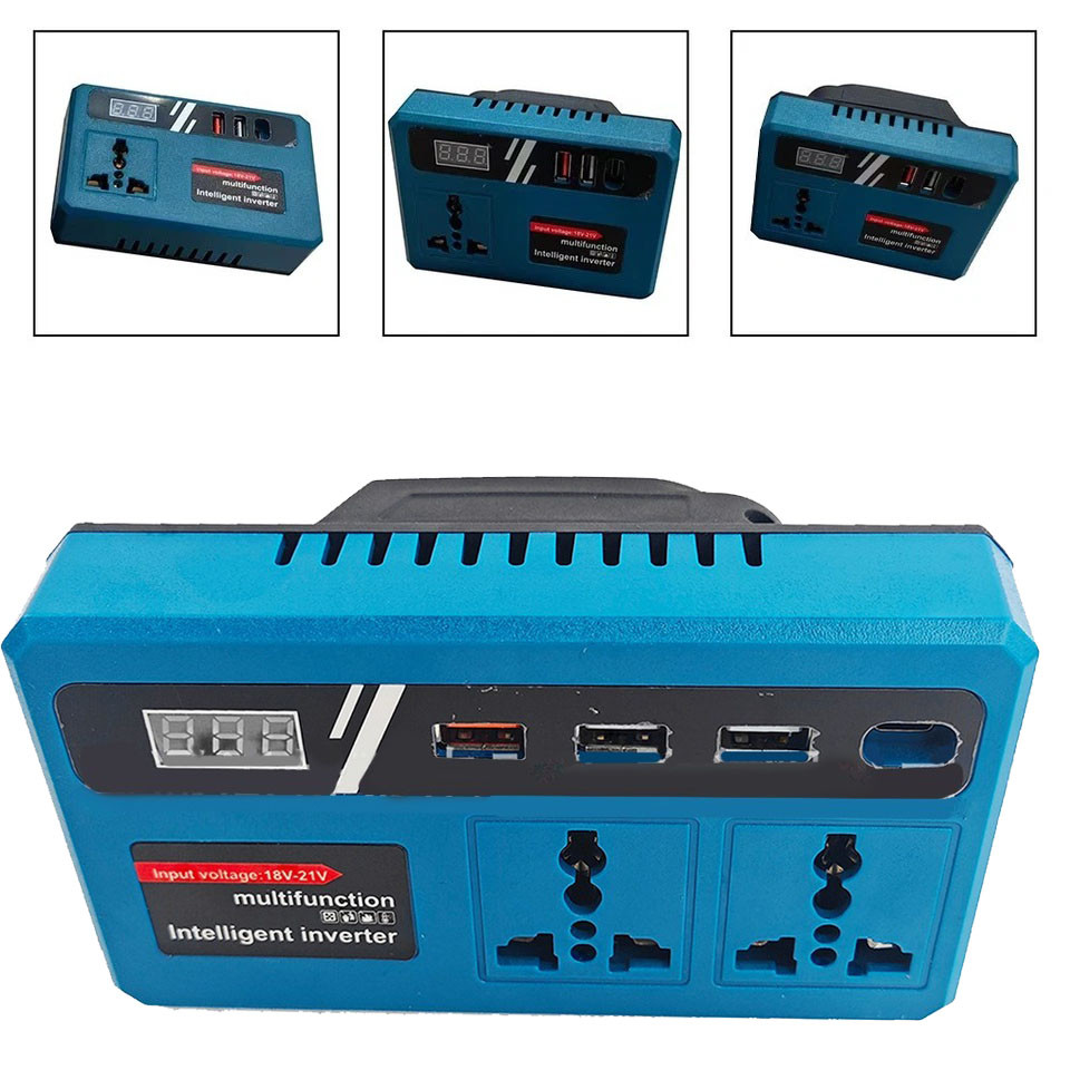 Portable Power Inverters for 20V Battery Inverter 20v to 220v Converter with Dual USB,AC Outlet and Type-C