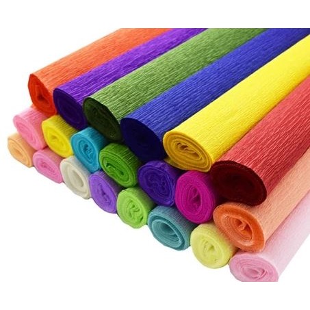50cm Crepe Paper Roll Origami Crinkled For Flower Bouquet Decoration Florist Gift Packaging Supplies彩色加厚皱纹纸