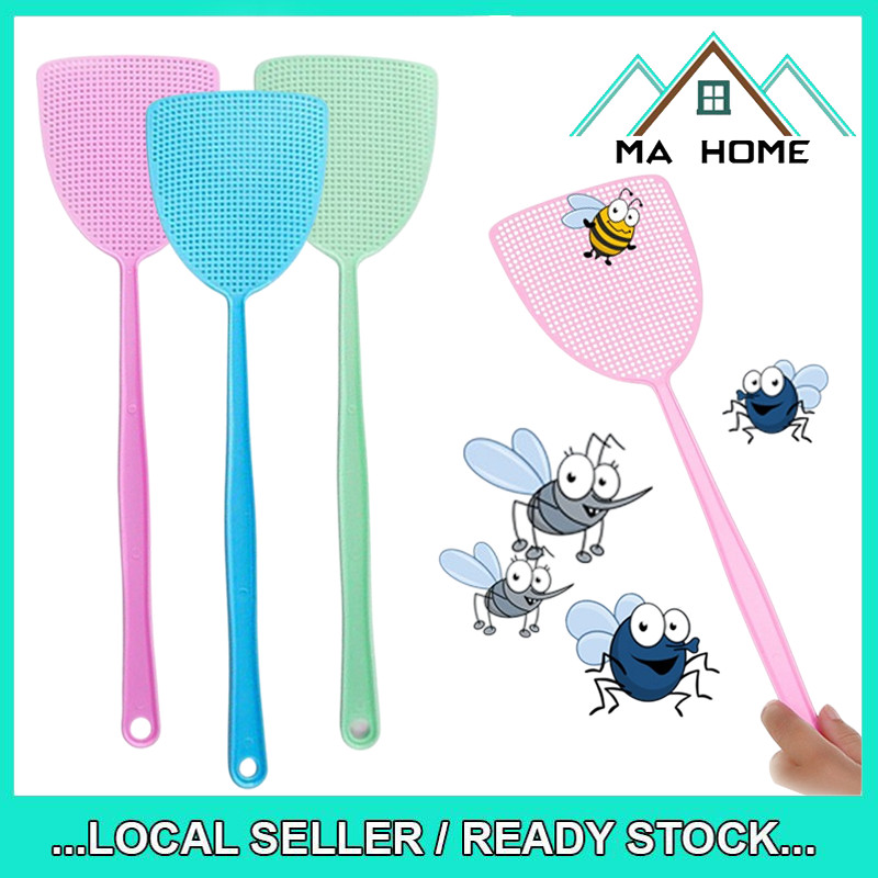 MA Home Penghancur Nyamuk Plastic Fly Swatter with Soft Net Grid Large Mosquito Catcher Thickened Design for Home Use