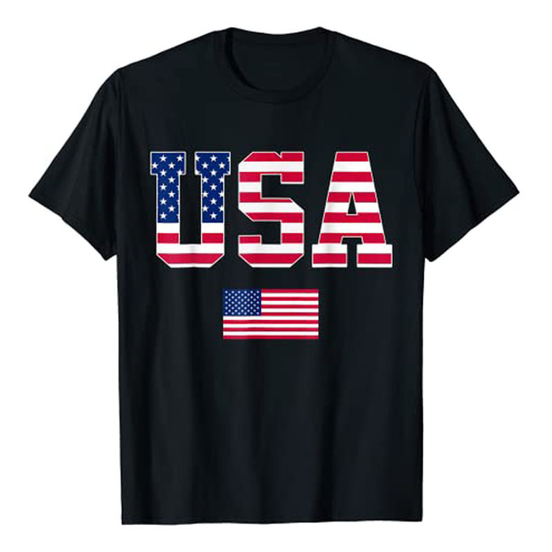 Usa Tshirt Men Patriotic Us Flag 4Th Of July Apparel American Proud Graphic Tee Independence Day Clothes