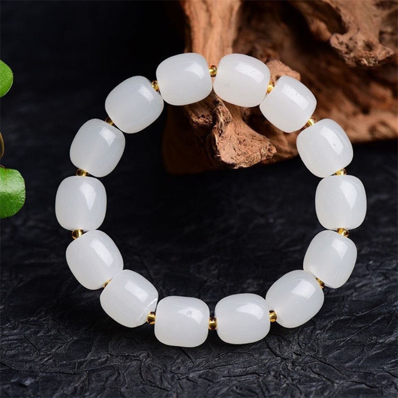 Golden Silk Jade Bracelet Bamboo Section Men Women's Section High Corning Auspicious