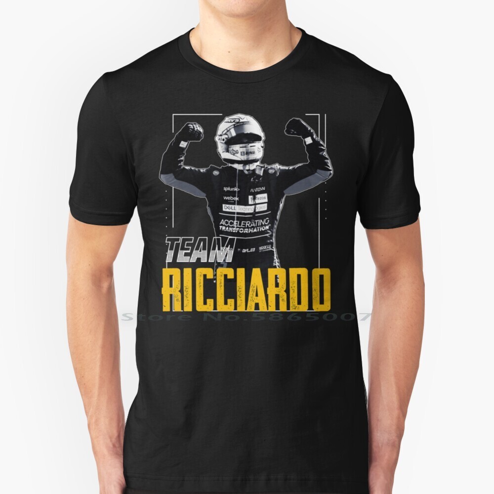 Ricciardo Helmet T Shirt 100% Cotton Daniel Ricciardo Helmet Men Daniel Ricciardo Helmet Women Big Size 6xl Tee Gift Fashion