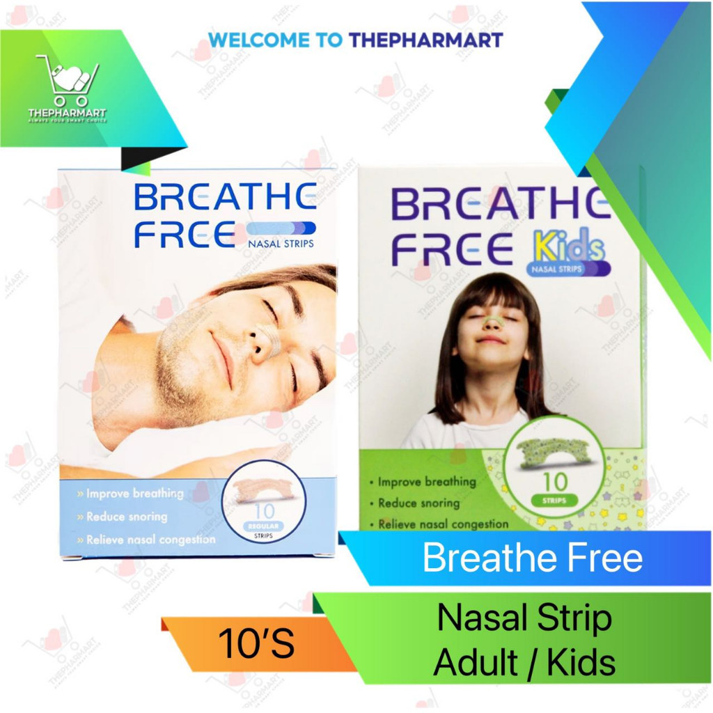 Breathe Free Anti Snoring Anti Nasal Congestion Nasal Strips Regular Skin Coloured Breathe Free Nasal Strip (10's)