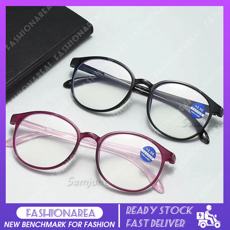 Vintage Round Reading Glasses Women Fashion Anti Blue Light Farsighted Eyeglasses Anti-fatigue Hyperopia Prescription Eyewear