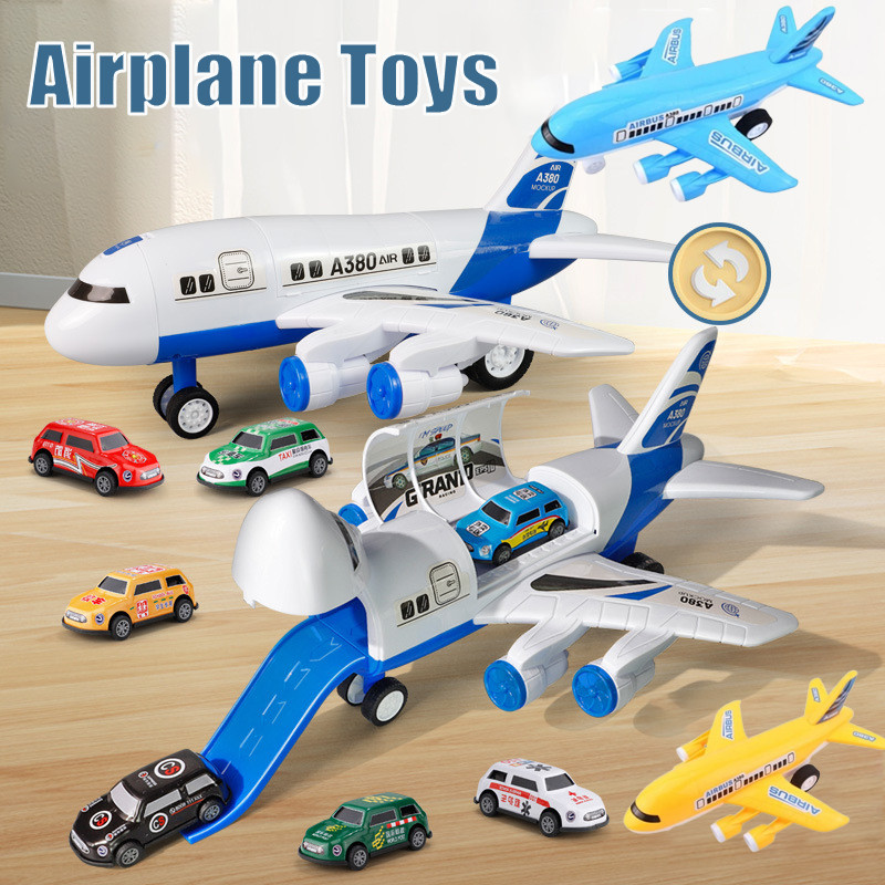 Simulation A380 Aircraft Model Toy Inertial Orbit Taxiing of Aircraft Transforming Airplane Toy Car Toys