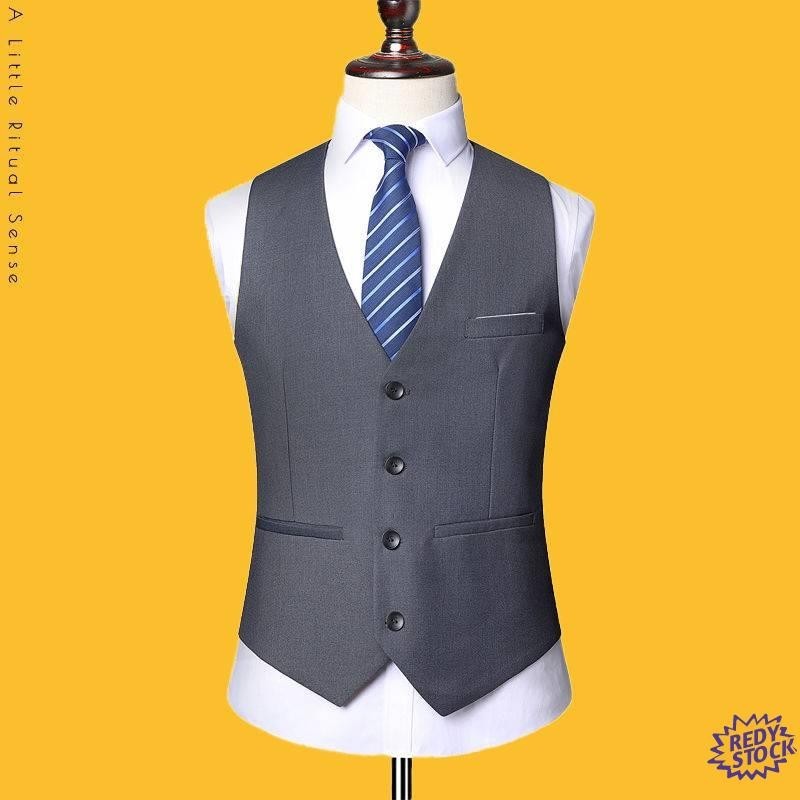 Pengantin lelaki berkahwin Jaket pakaian lelaki Fashion Mens Business Career Suit Vest Men's Casual Suit Pony Clip Summer Vest Shoulder Groomsman Dress Brother Outfit