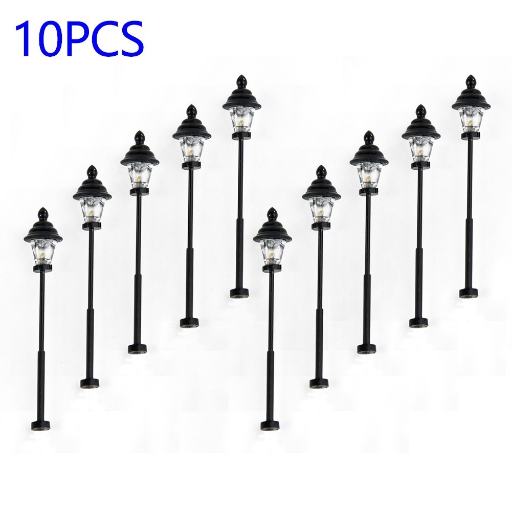 NEW 10Pcs LED Lanterns Lamps 45mm Model Railway Bonsai Decor