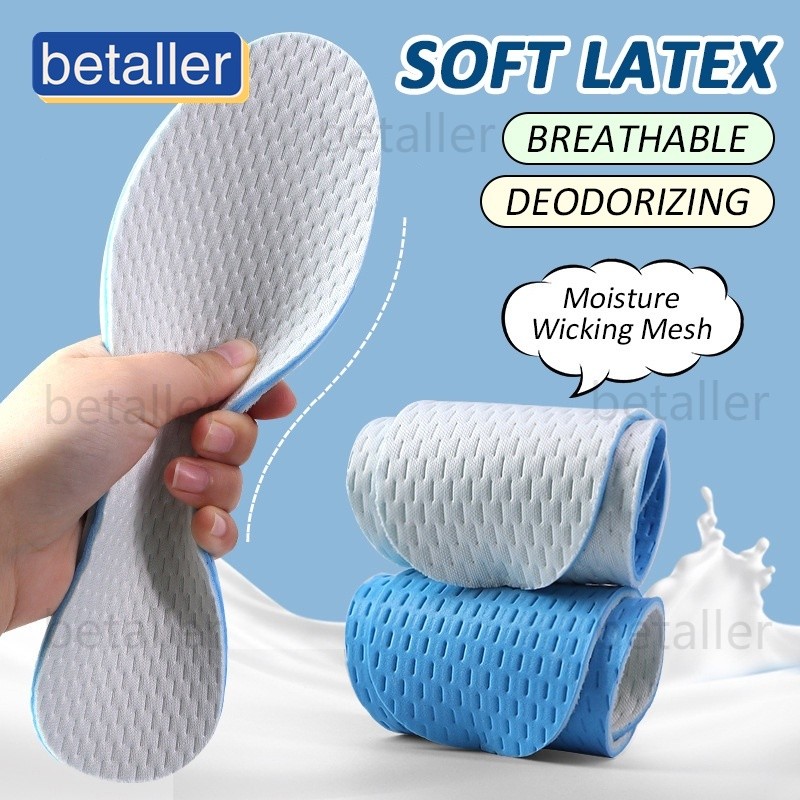 Thin Deodorant Shoe Insoles Sports Foot Insert Ice Cool Sponge Shoe Pad Breathable Soft Men Women