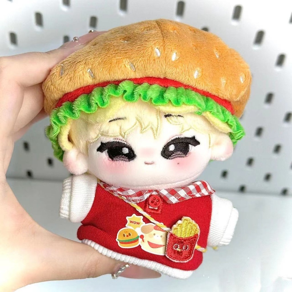 New Product Mini Crispy Potato Burger 10cm Baby Clothes Cotton Doll Starfish Body Normal Body Dress Up Baby Clothes