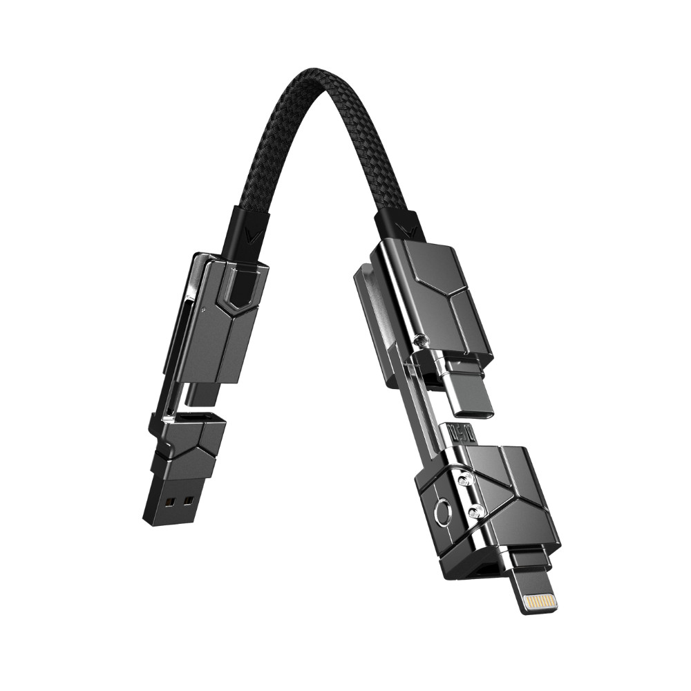 Zeus-X Go Ultra 6-in-1 Universal Cable [240W, Screen Mirroring, 10GBPS Transfer Speed]