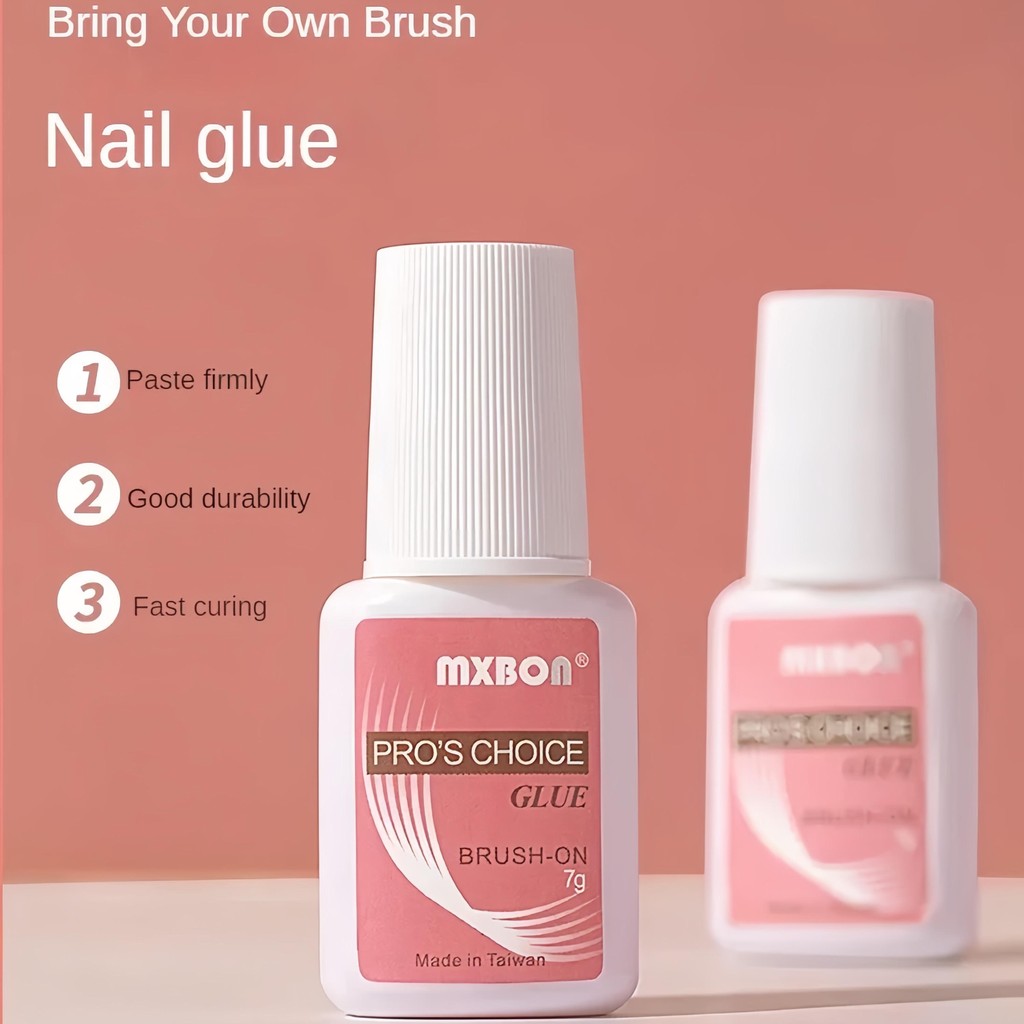 Mxbon Fake Nail Glue Nail Accessories Glue With Brush False Nail Tips Glue Ultra Glue7g Polish Salon