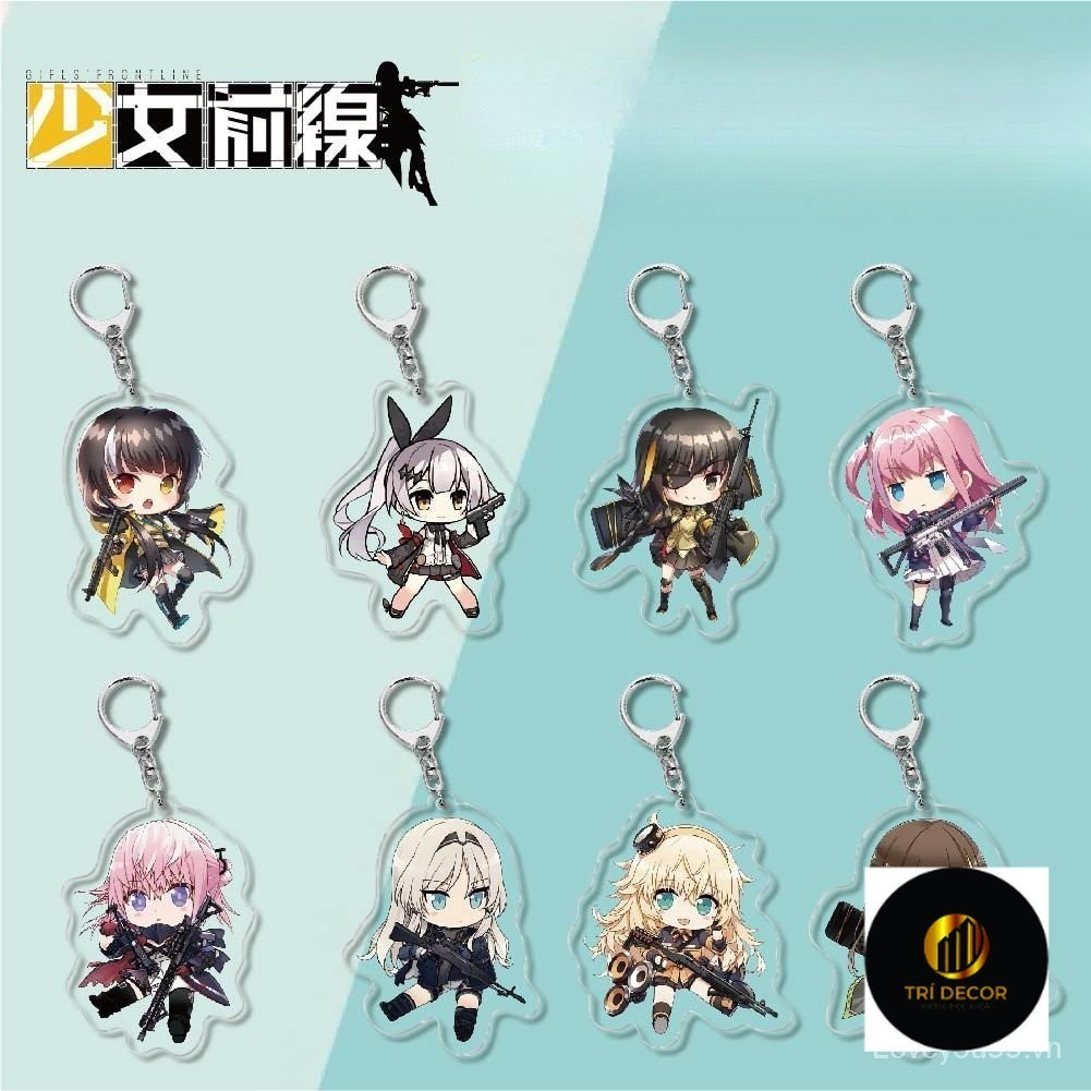 [Ready] Acrylic Girl Front Keychain Same Style Peripheral Personality Pendant Double-Sided Hanger for Girls to Wear