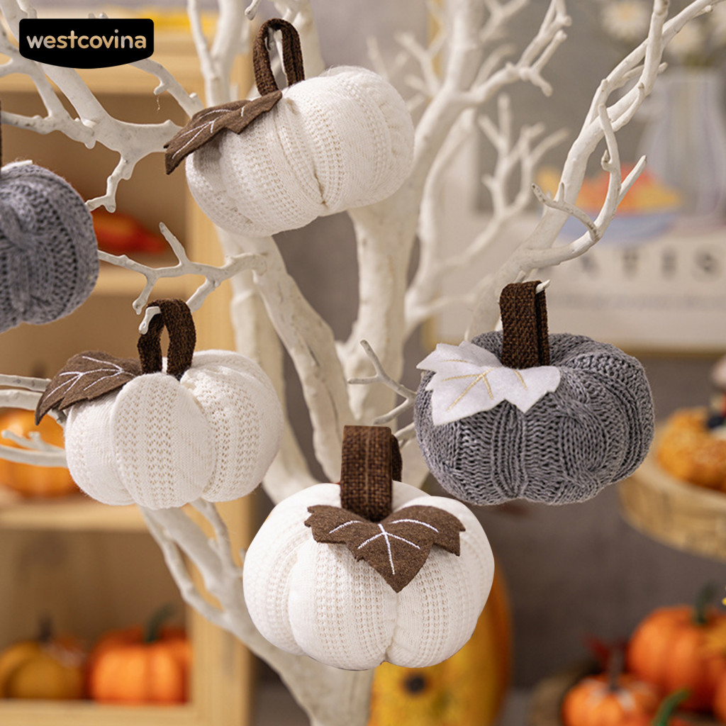 Fall Home Centerpiece Sustainable Fall Decor Handmade Knitted Pumpkin Ornaments Set for Fall Decor Farmhouse Thanksgiving Harvest Festival Decoration Pack of 3 Mini