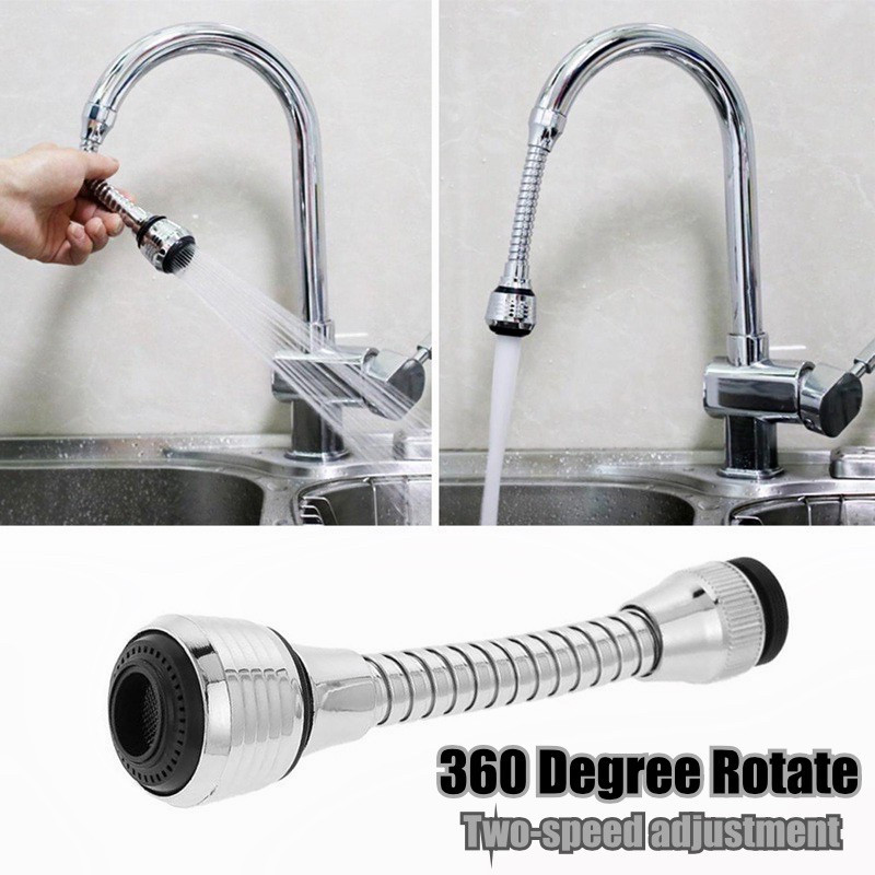 360 Degree Rotate Water Saving Tap Aerator Adjustable Dual Mode Sprayer Filter Kitchen Faucet Tap