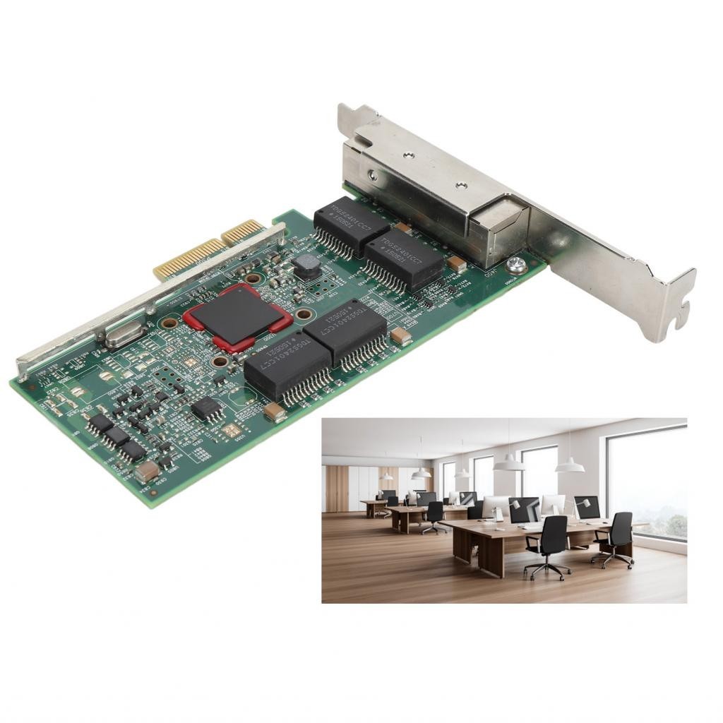 Maib PCIe Gigabit Ethernet Card Energy Efficient X4 Network BCM5719 with LED Indicator for Server