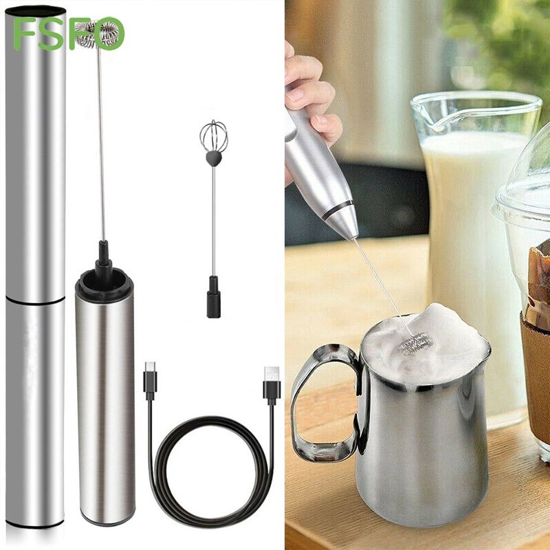 [FSFO] USB Electric Milk Frother Foam Maker Egg Whisk Mixer Handheld Rechargeable Tool