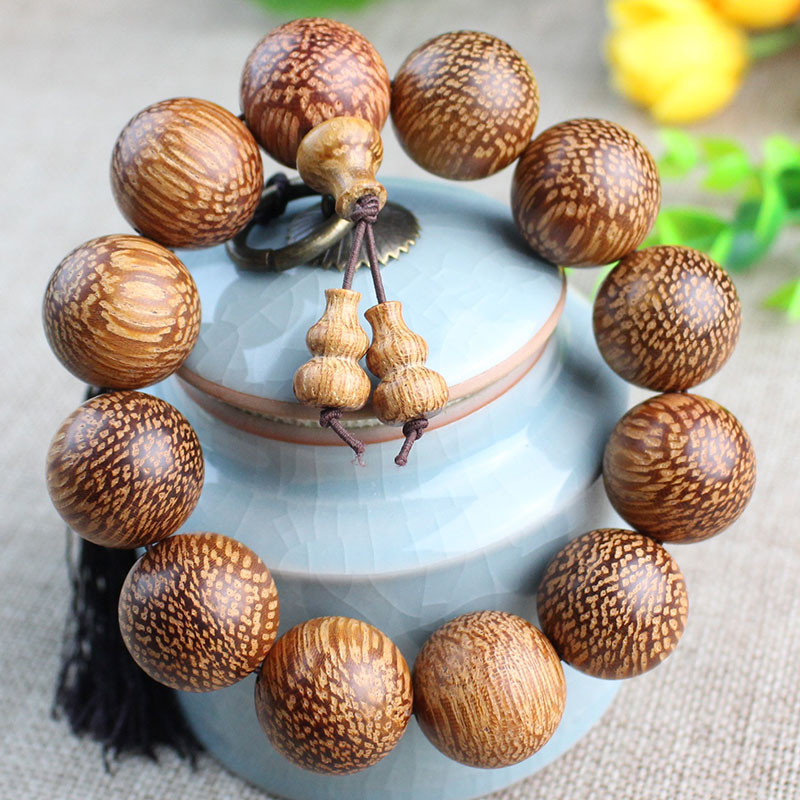 Factory Direct Sale Dragon Scale Wood Bracelet Indonesia Tribute Wood Bead Bracelet Solid Wood Wenwan Men Women Jewelry Live Supply